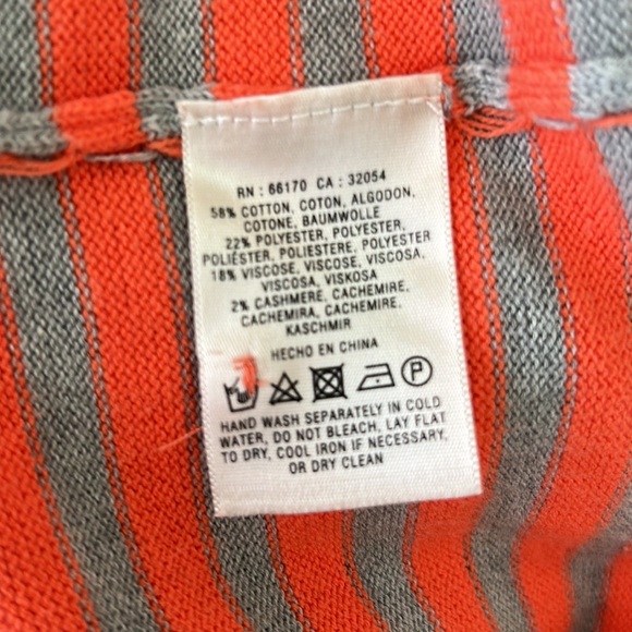 Anthropologie Orange and Gray Striped Sweater - Picture 11 of 13